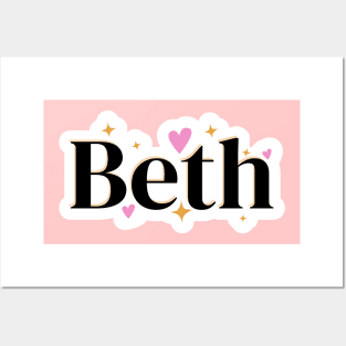 Beth name cute design Posters and Art